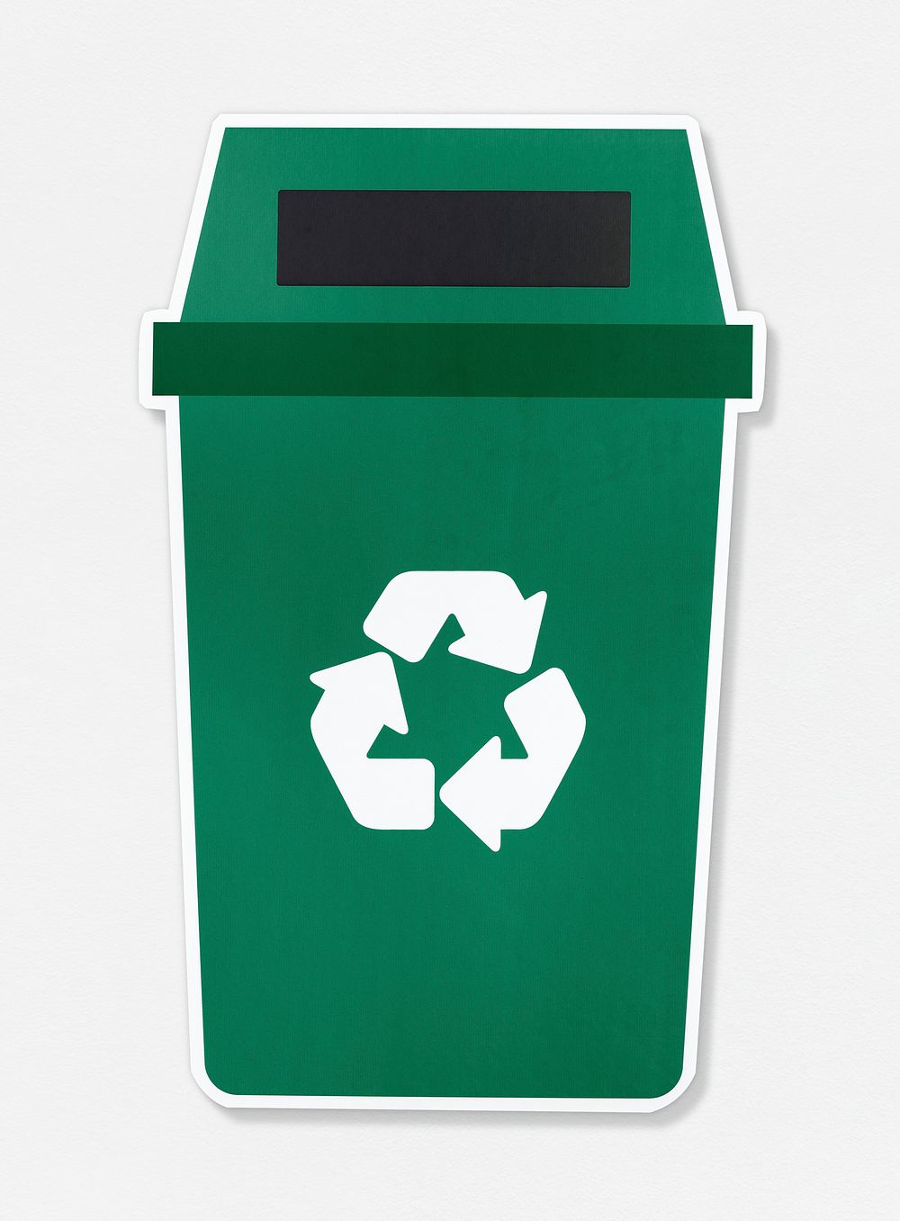 Green trash with a recycle | Premium PSD - rawpixel