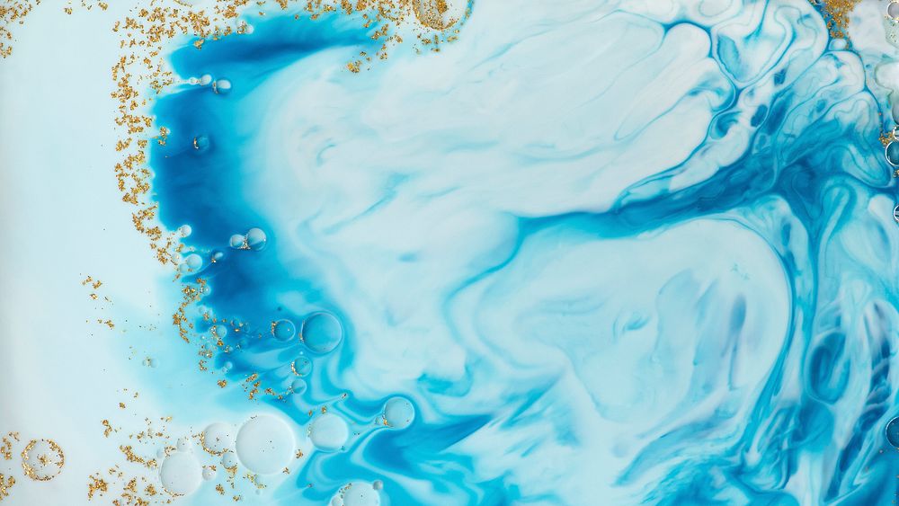 Abstract blue watercolor with gold | Premium Photo - rawpixel