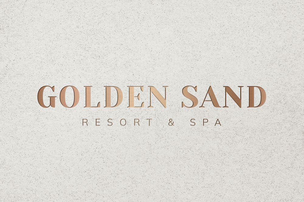 Metallic gold logo template psd Premium PSD rawpixel