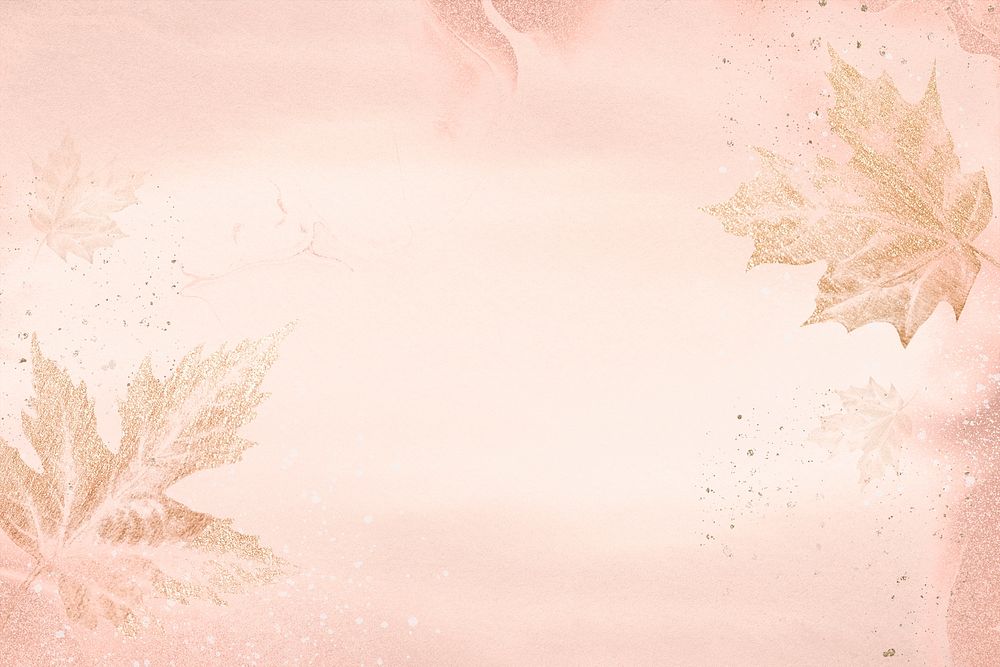 Leaf background, pink pastel botanical Premium PSD rawpixel