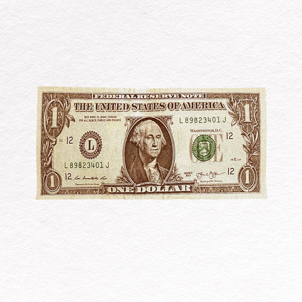 One Us Dollar Bill Free Photo Rawpixel
