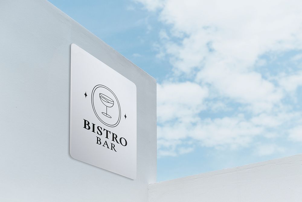 Restaurant sign mockup on wall | PSD Mockup - rawpixel