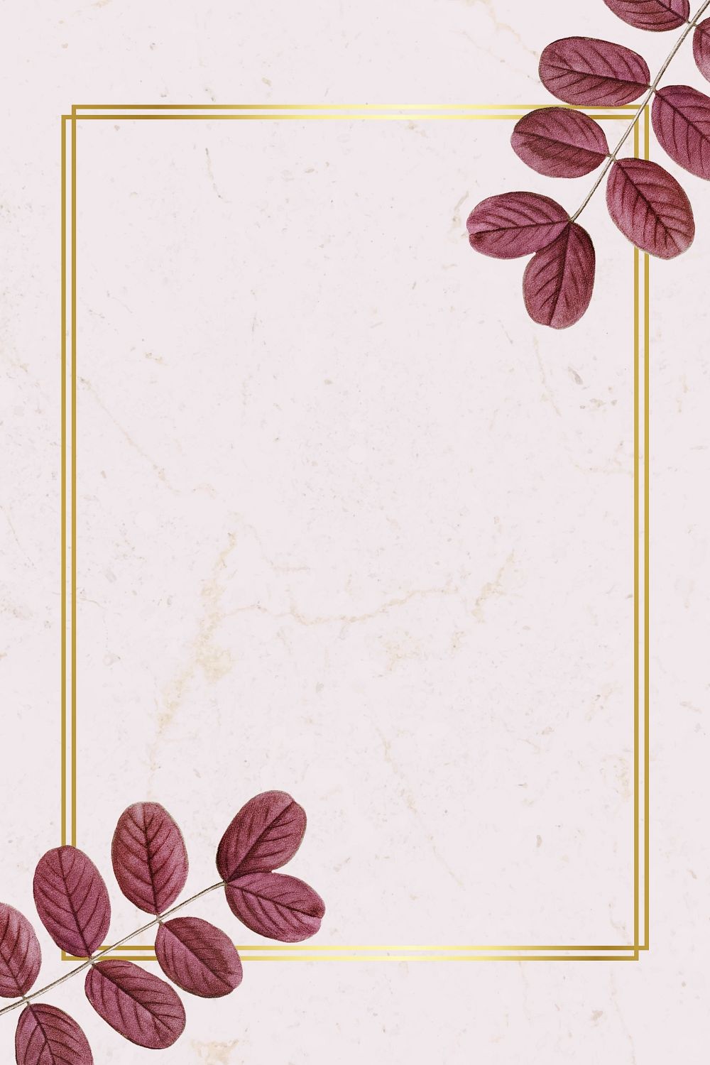 Golden rectangle frame with leaves | Premium PSD - rawpixel