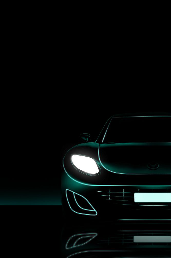 Green neon sports car design | Premium Photo - rawpixel