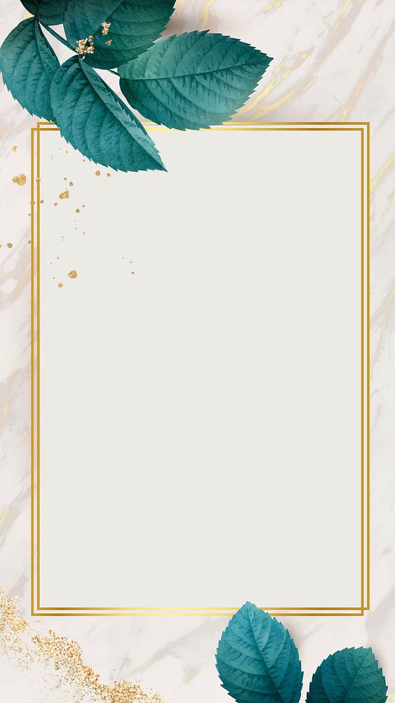 Gold frame with foliage pattern | Premium Vector - rawpixel