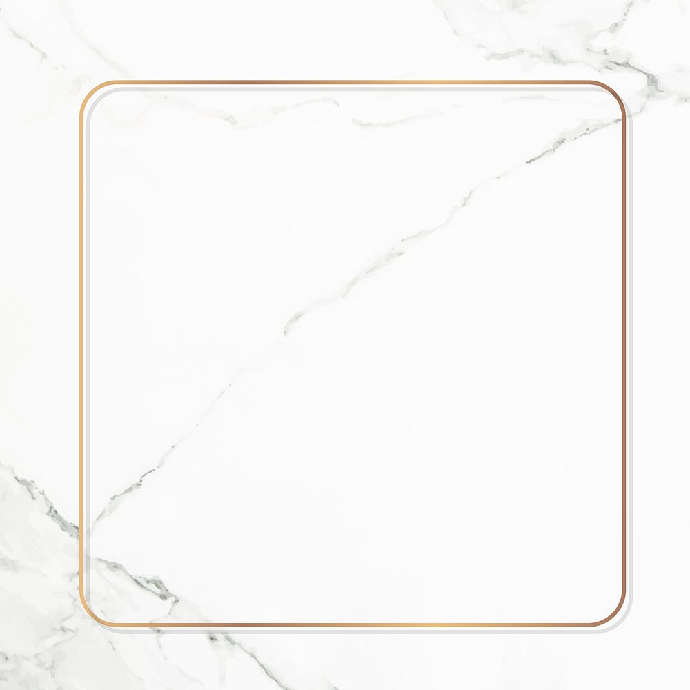 Square gold frame on white | Premium Vector - rawpixel