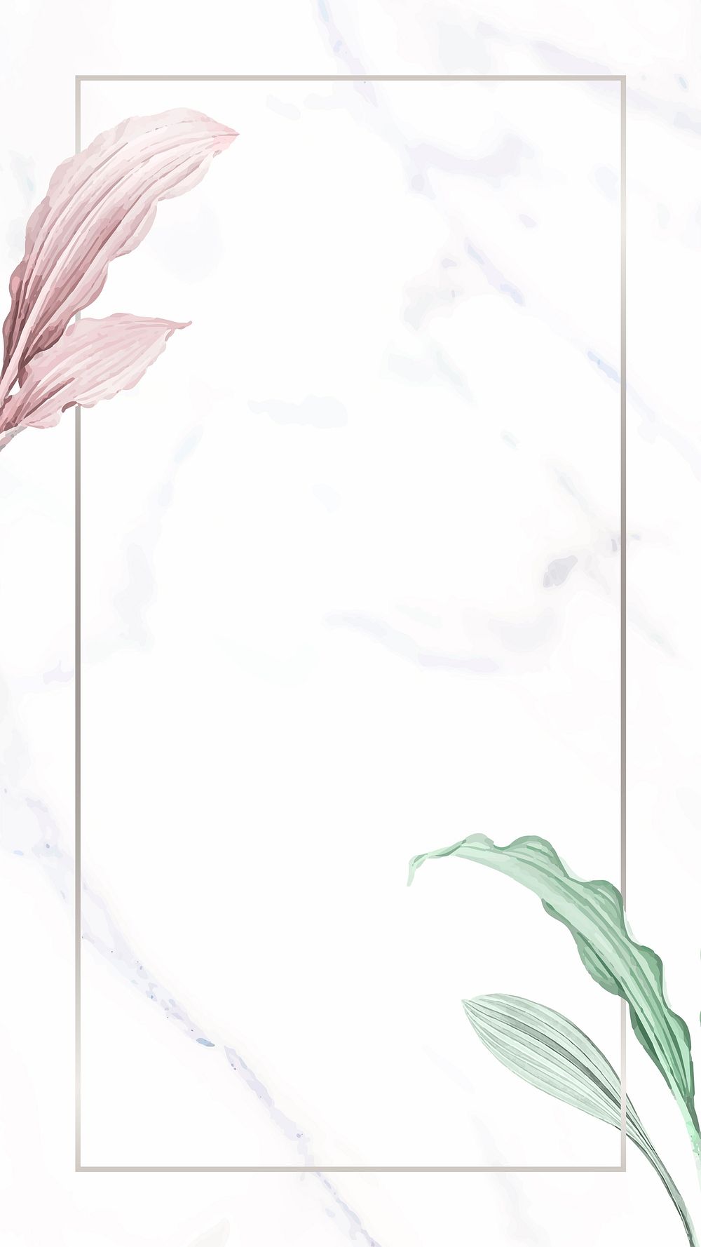 Botanical rectangle frame mobile phone | Premium Vector - rawpixel