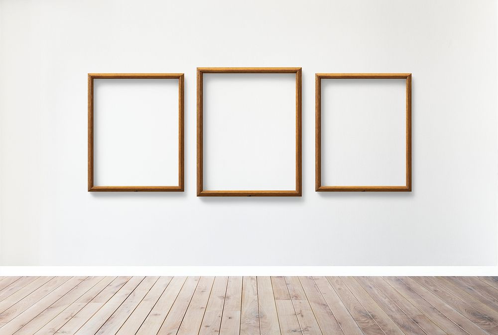 Wooden frame against a wall | Premium PSD Mockup - rawpixel