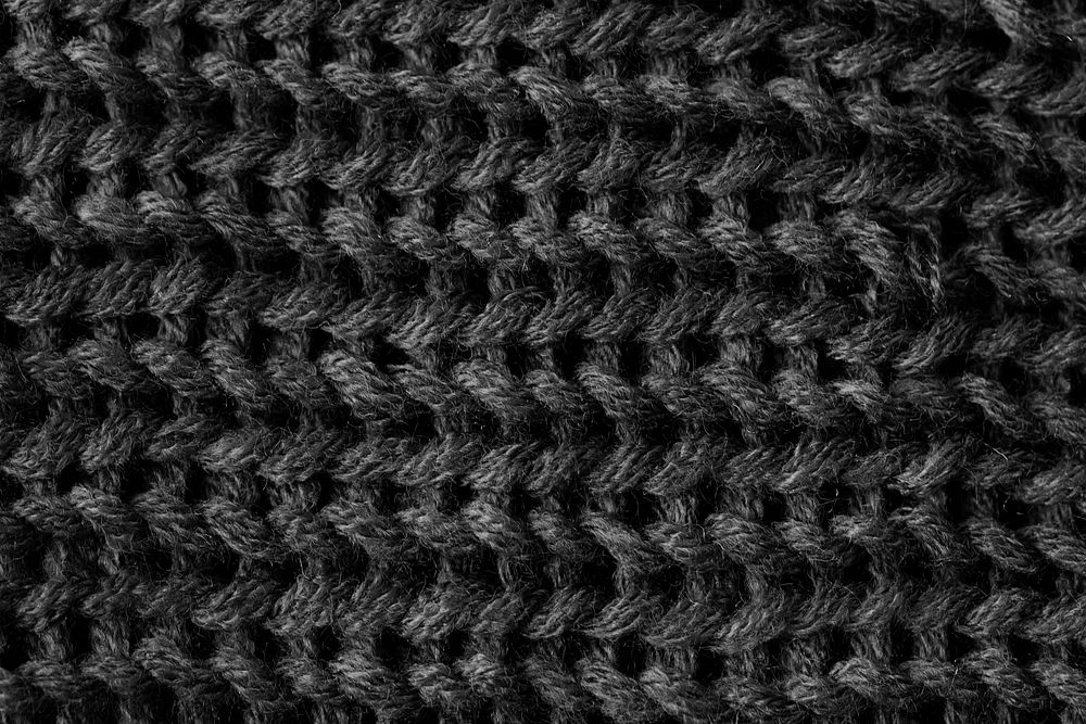 Black knitted fabric pattern texture | Free Photo - rawpixel