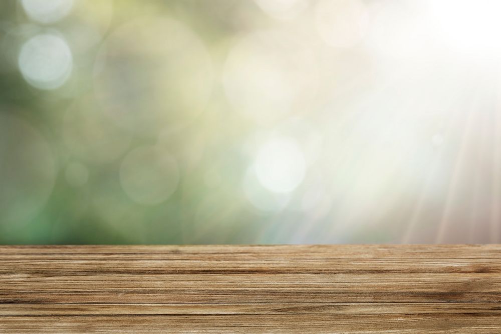 Defocused green nature and a wooden | Premium Photo - rawpixel