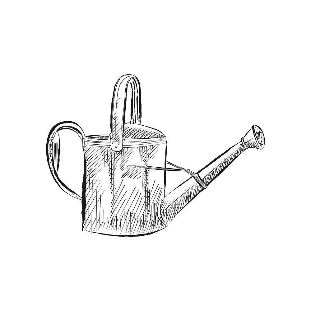 Vintage illustration of a watering | Free Vector Illustration - rawpixel