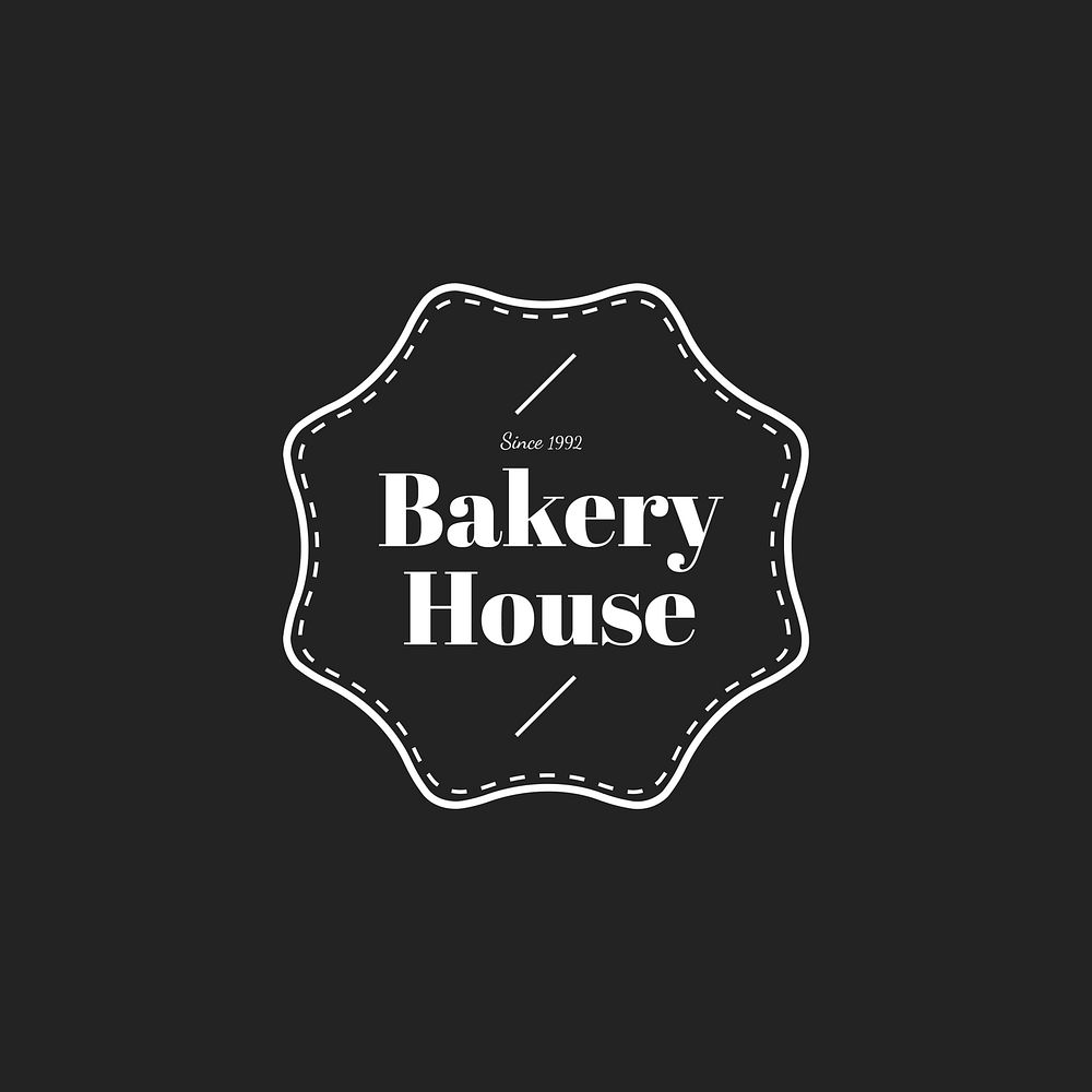 Illustration of bakery house stamp Free Vector rawpixel