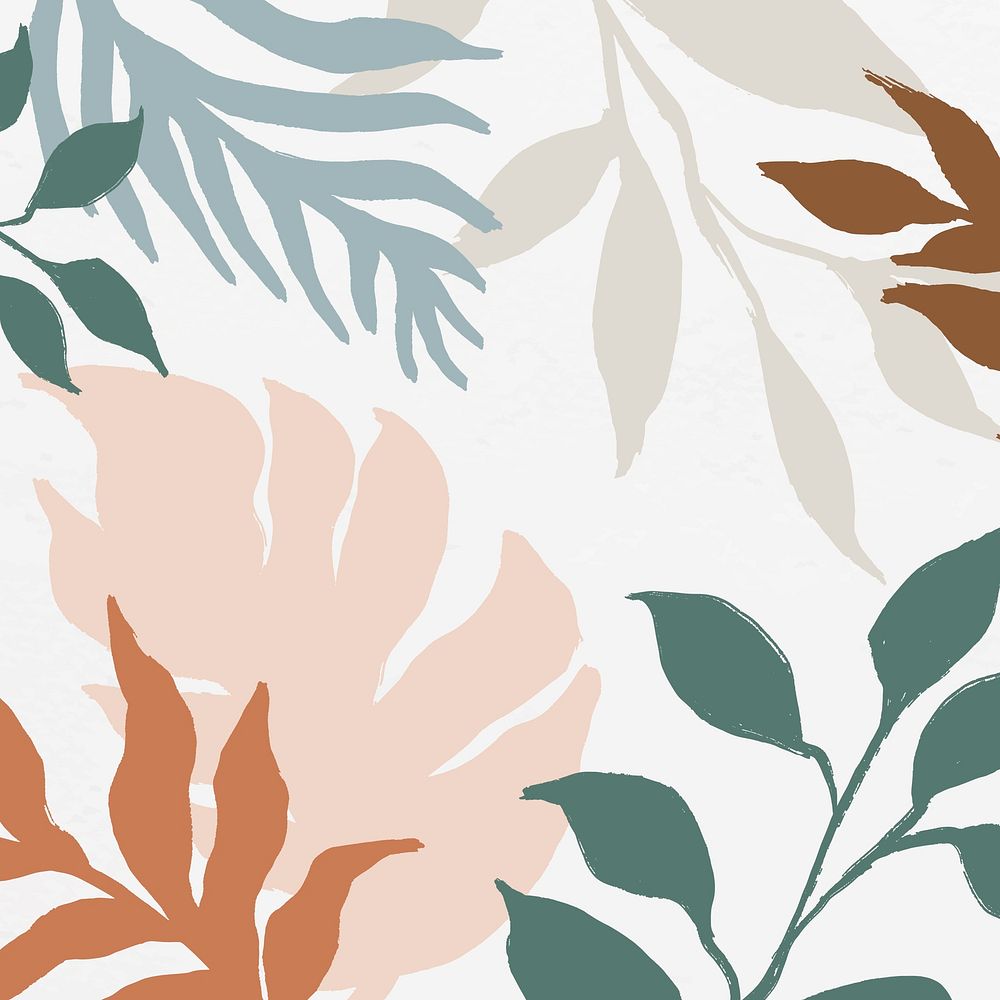 Simple leaf background, pastel botanical | Premium Vector - rawpixel