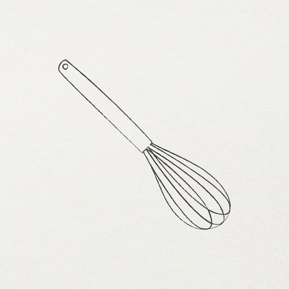 Whisk pencil drawing cute doodle Premium Photo Illustration rawpixel