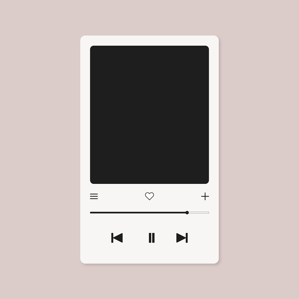 Music player screen frame, black | Premium Vector - rawpixel