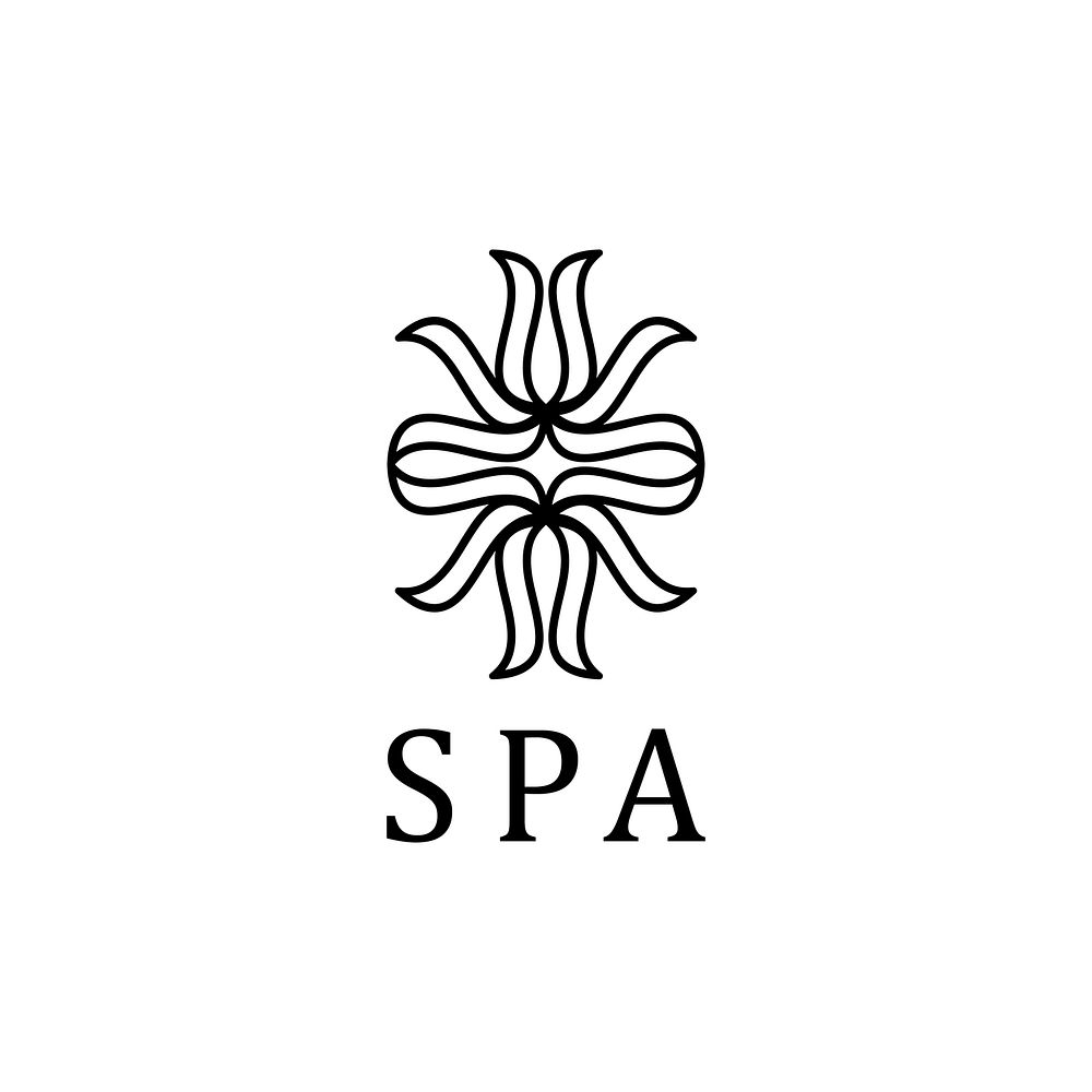 The word spa typography logo Premium Vector rawpixel
