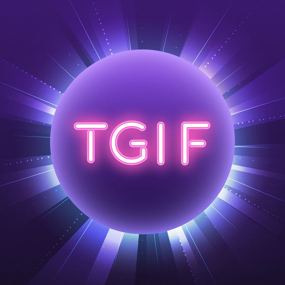 Pink TGIF neon signboard vector | Free Vector - rawpixel