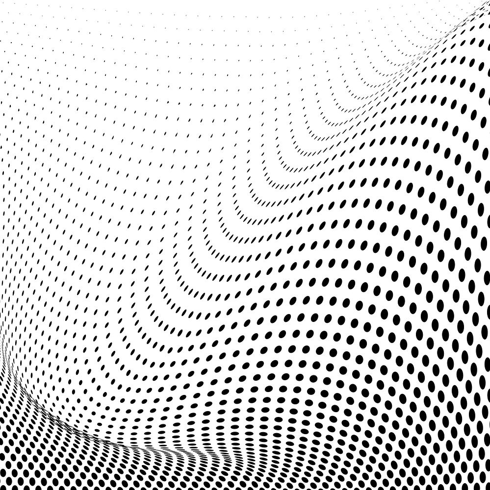 Black and white wavy halftone | Free Vector - rawpixel