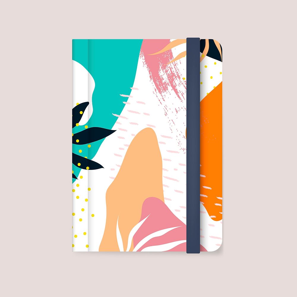 Colorful Memphis design notebook cover Free Vector rawpixel