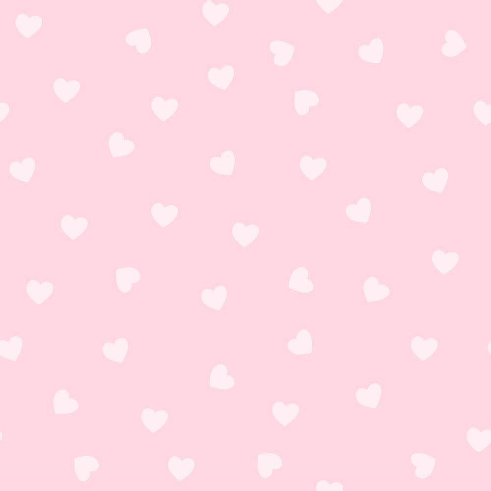 Seamless pink heart pattern vector | Premium Vector - rawpixel