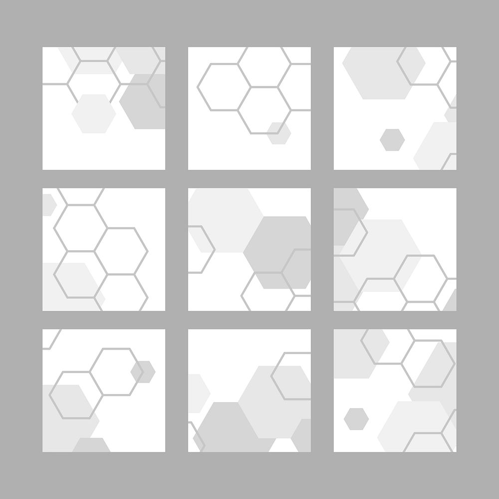Gray hexagon geometric pattern banner | Free Vector - rawpixel