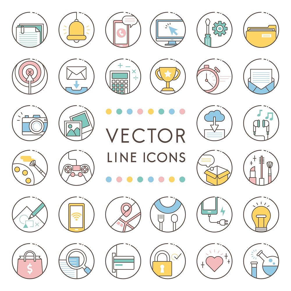 Illustration of vector line collection | Premium Vector - rawpixel