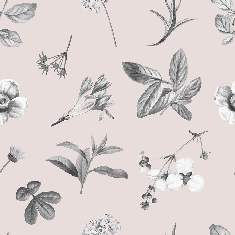 Pink floral wallpaper design vector Premium Vector rawpixel