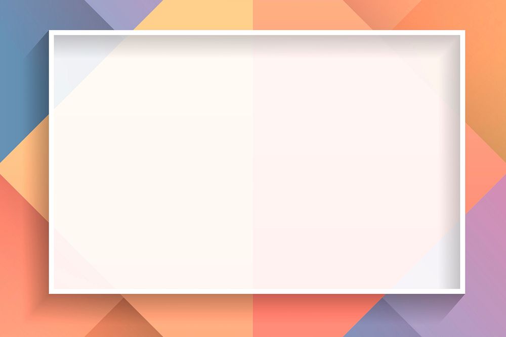 Blank rectangle colorful abstract frame | Premium Vector - rawpixel