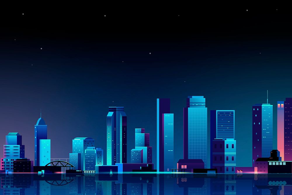 Urban scene at night background | Premium Vector - rawpixel