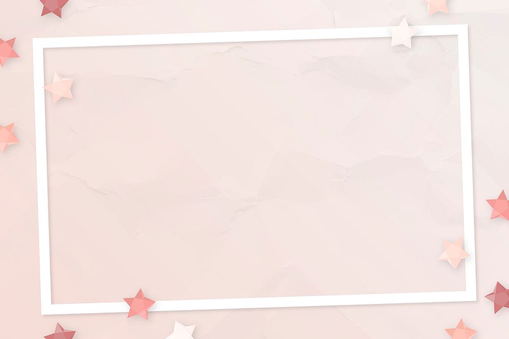 Pink stars frame design vector | Premium Vector - rawpixel