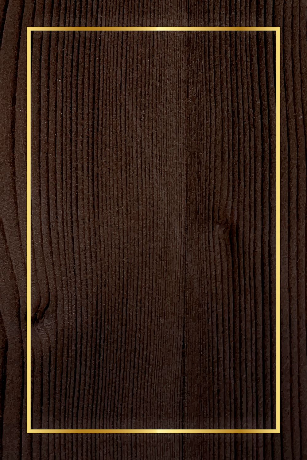 Gold frame on wooden background | Vector - rawpixel