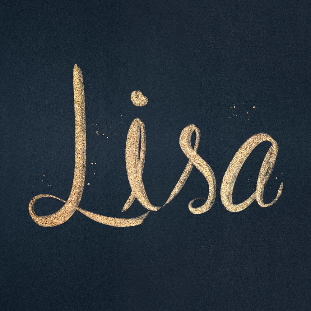 Sparkling gold psd Lisa font | Free PSD - rawpixel