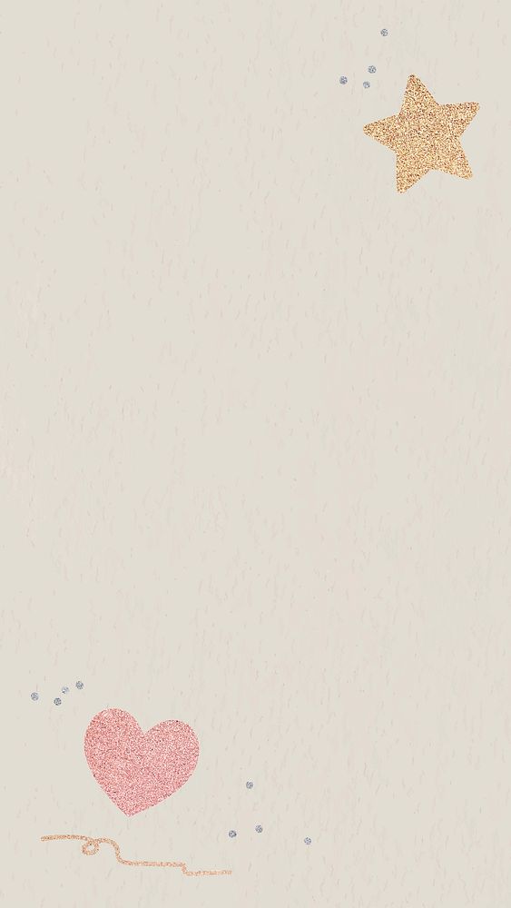 Glitter heart and star frame Free Photo rawpixel