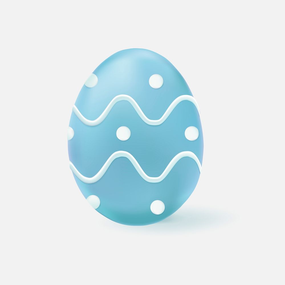 3D easter egg psd blue | PSD - rawpixel