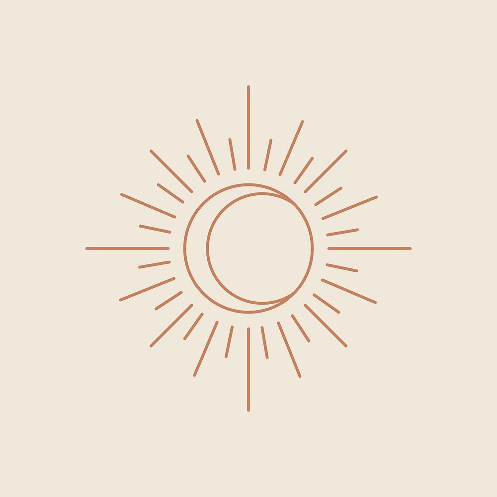 Moon inside the sun vector | Premium Vector - rawpixel