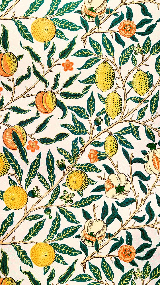 Vintage fruit iPhone wallpaper, William | Free Photo - rawpixel