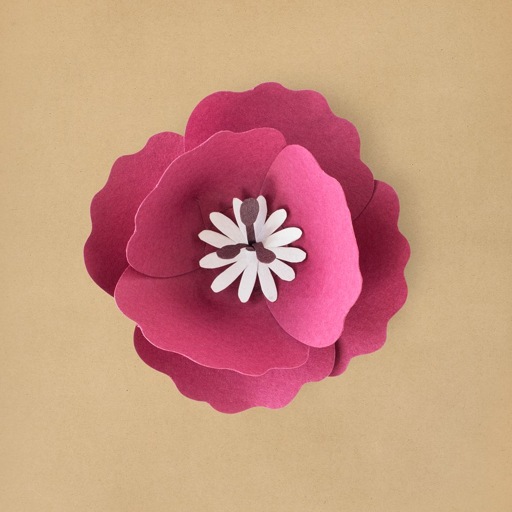 Pink flower paper craft | PSD - rawpixel