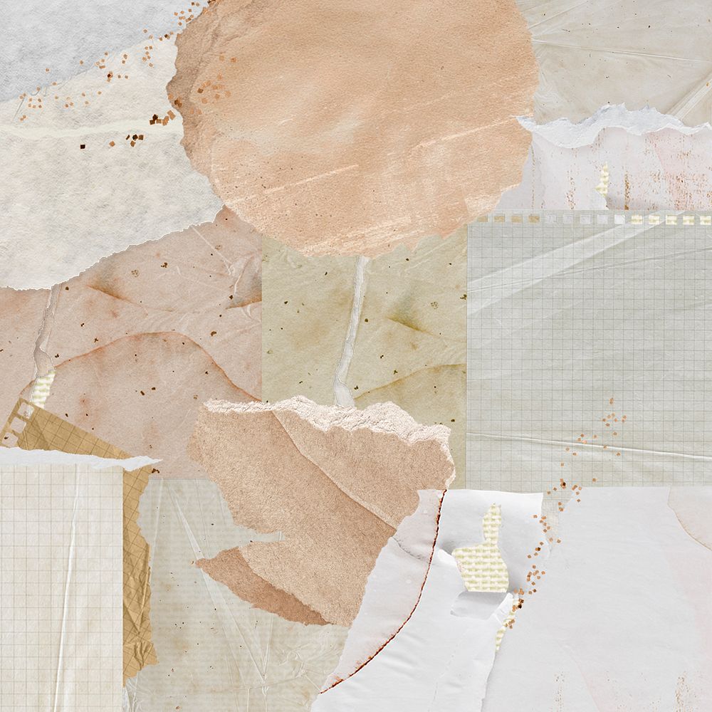 Aesthetic paper collage background, pastel Free Photo rawpixel