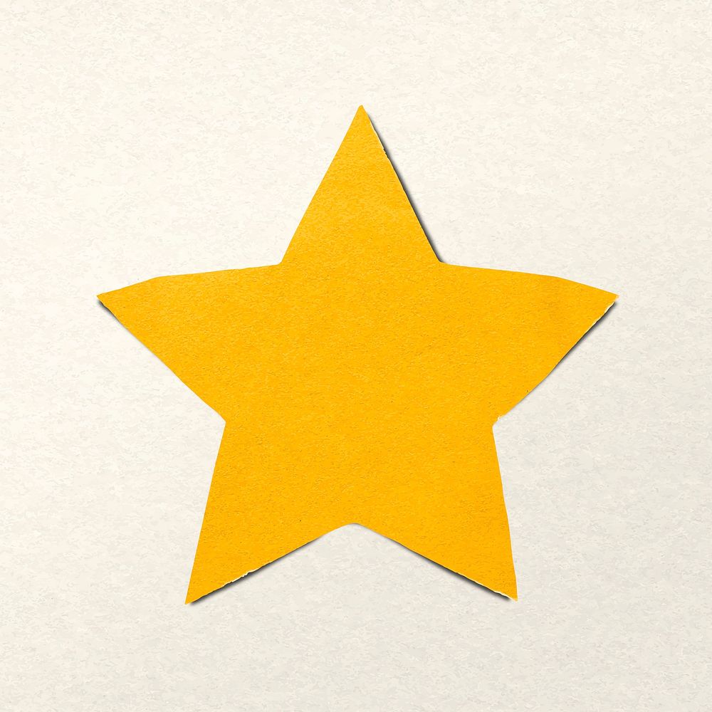 Yellow star, paper craft collage | Premium Vector - rawpixel