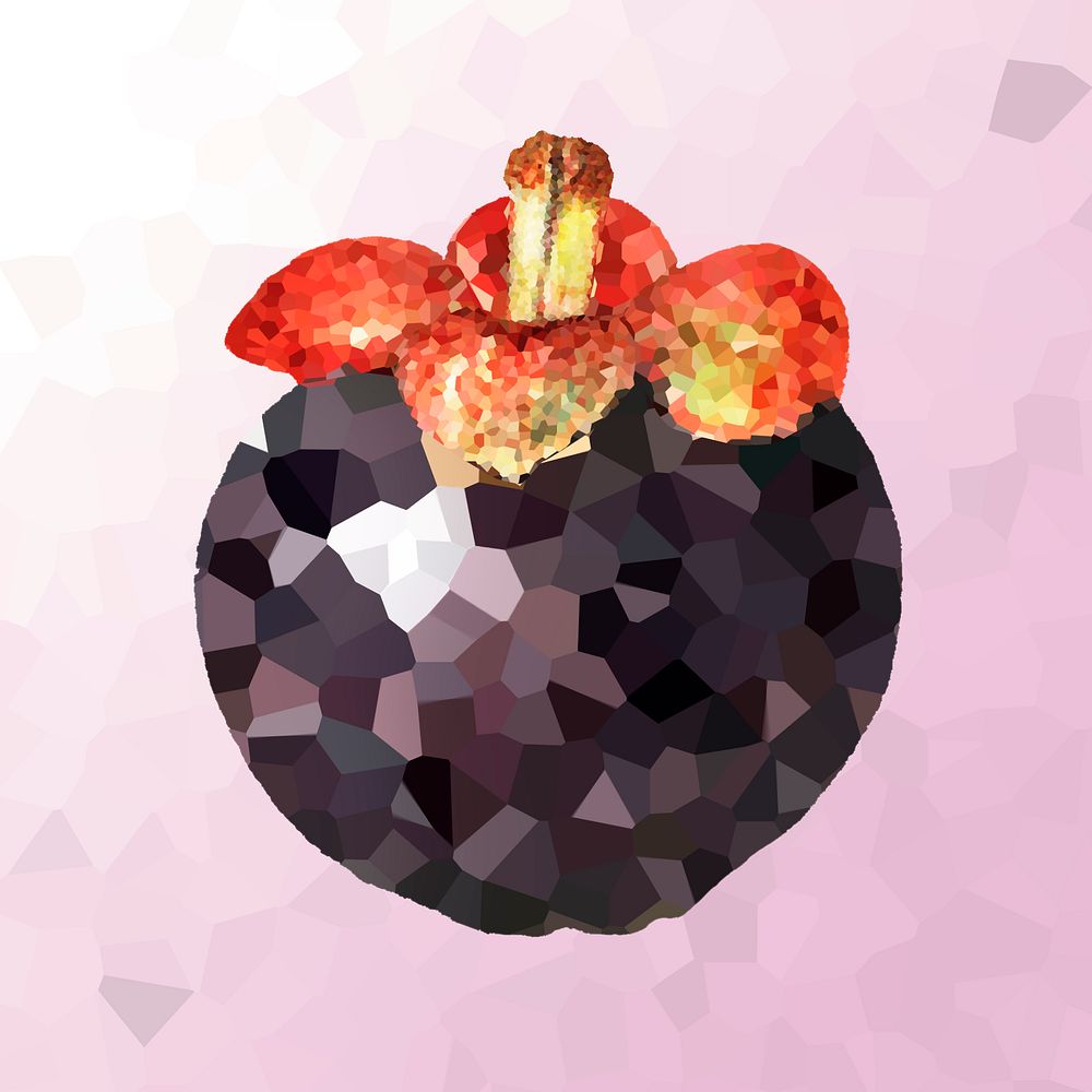 Mangosteen on a purple background | Free PSD - rawpixel