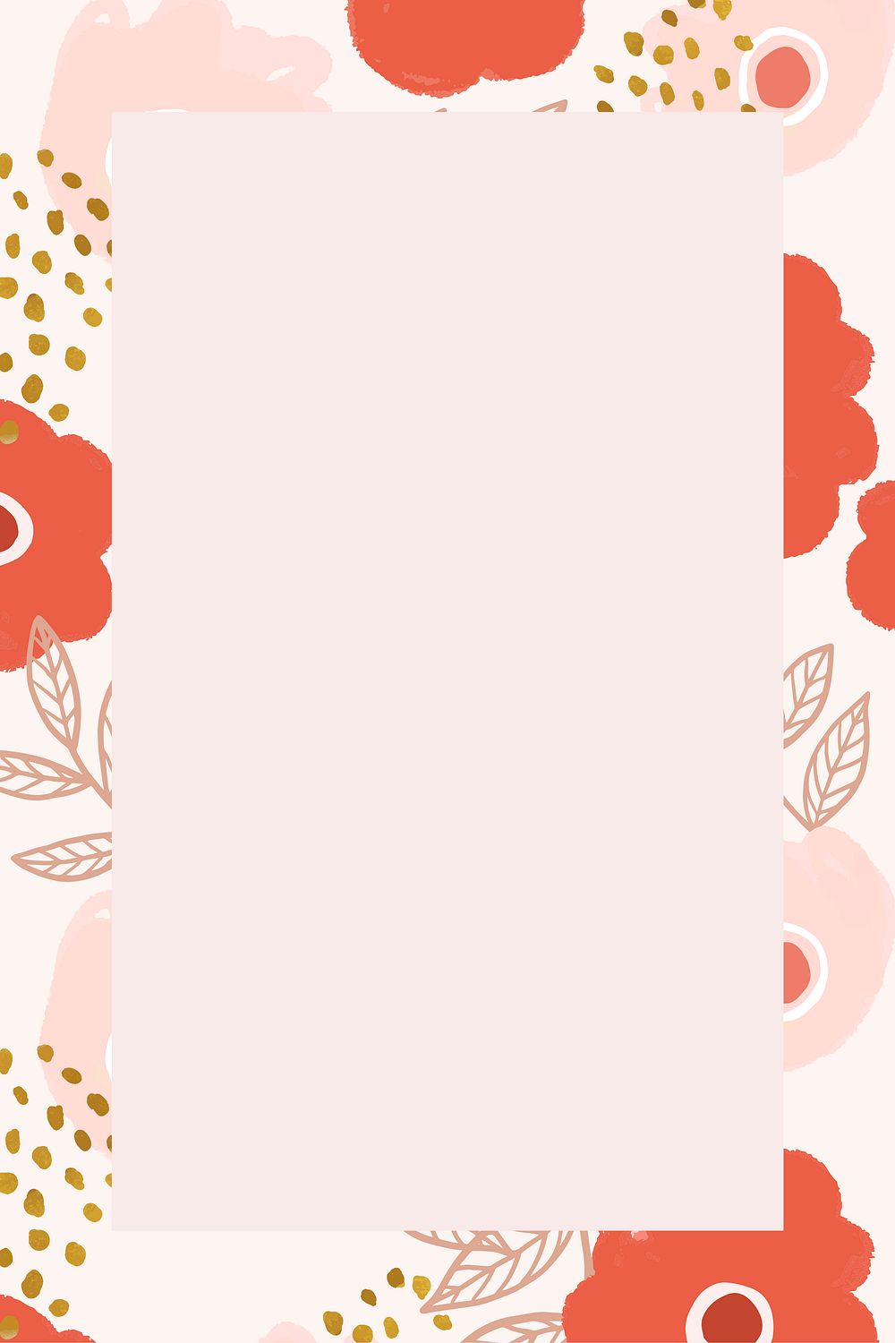 Blooming flower rectangle frame psd | Free PSD - rawpixel