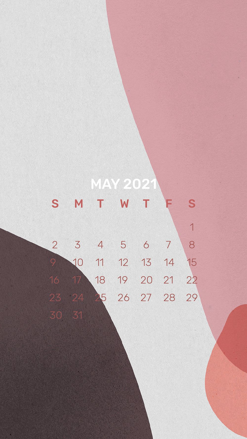 Calendar 2021 May Template Phone 