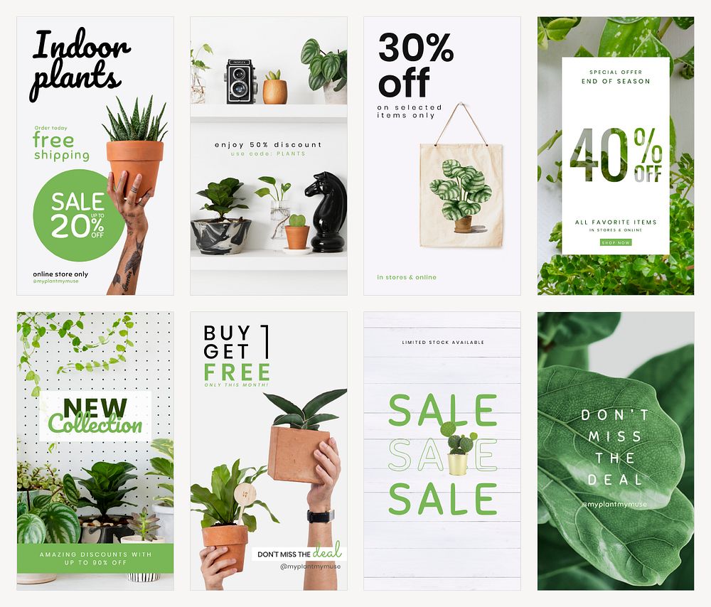 Online houseplant shop template psd | Free PSD - rawpixel