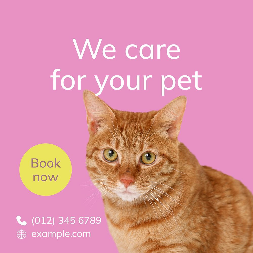 Pet care Facebook post template | Free PSD Template - rawpixel