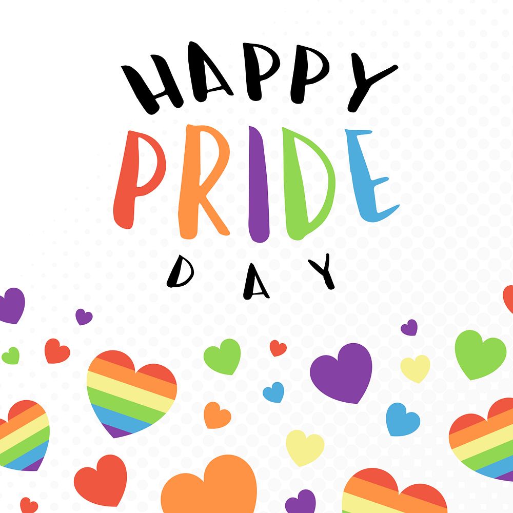 Happy pride day background vector | Free Vector - rawpixel