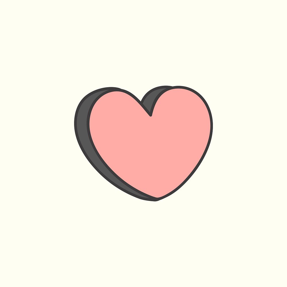 Pink heart design icon vector | Free Vector - rawpixel