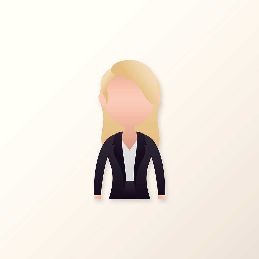 Woman in formal dress avatar | Premium PSD - rawpixel