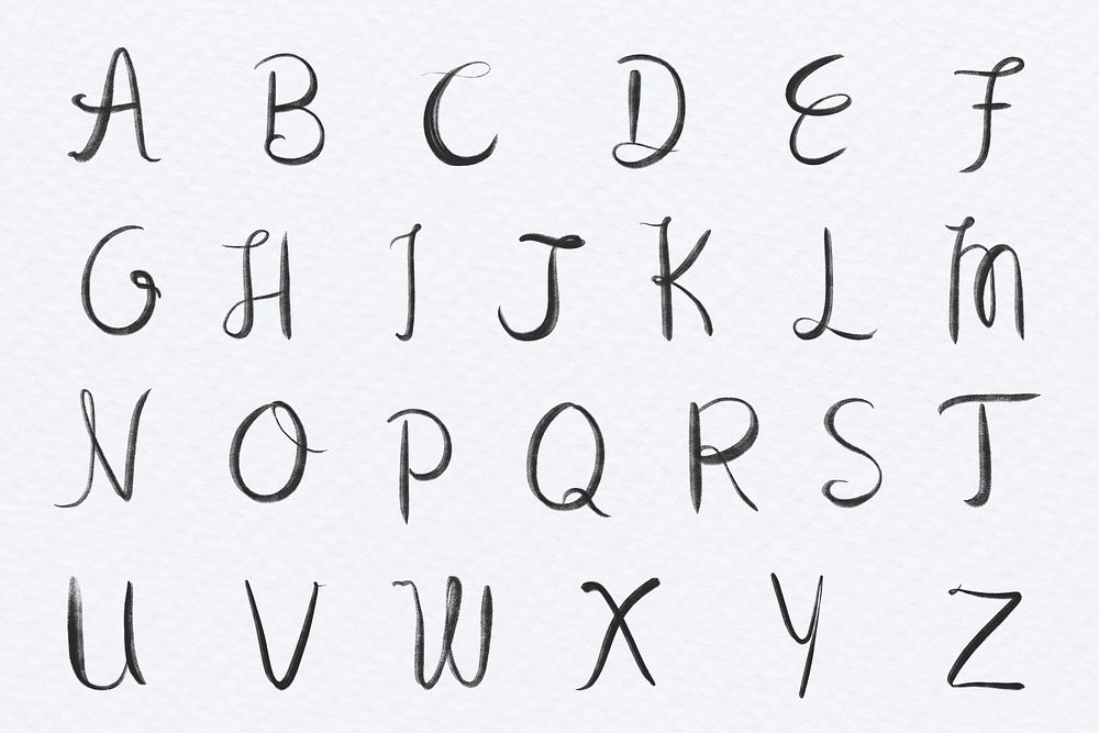 Hand drawn capital alphabet set | Free Photo - rawpixel