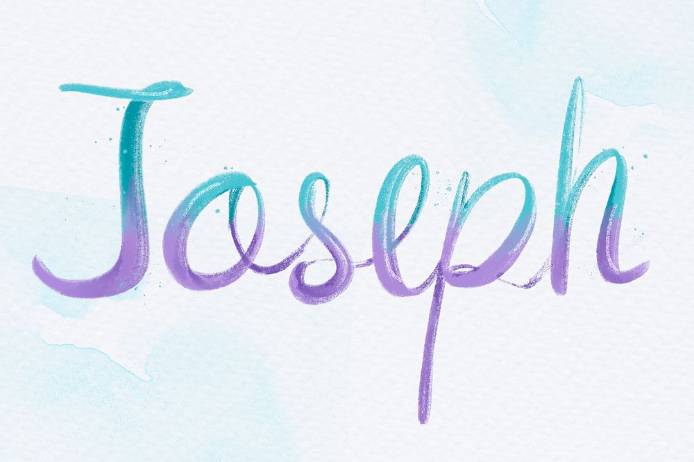 Joseph name word psd typography Free PSD rawpixel