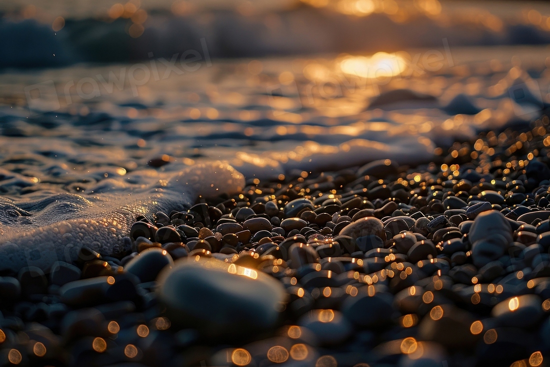 Pebble Beaches pebble beach shoreline. | Free Photo - rawpixel